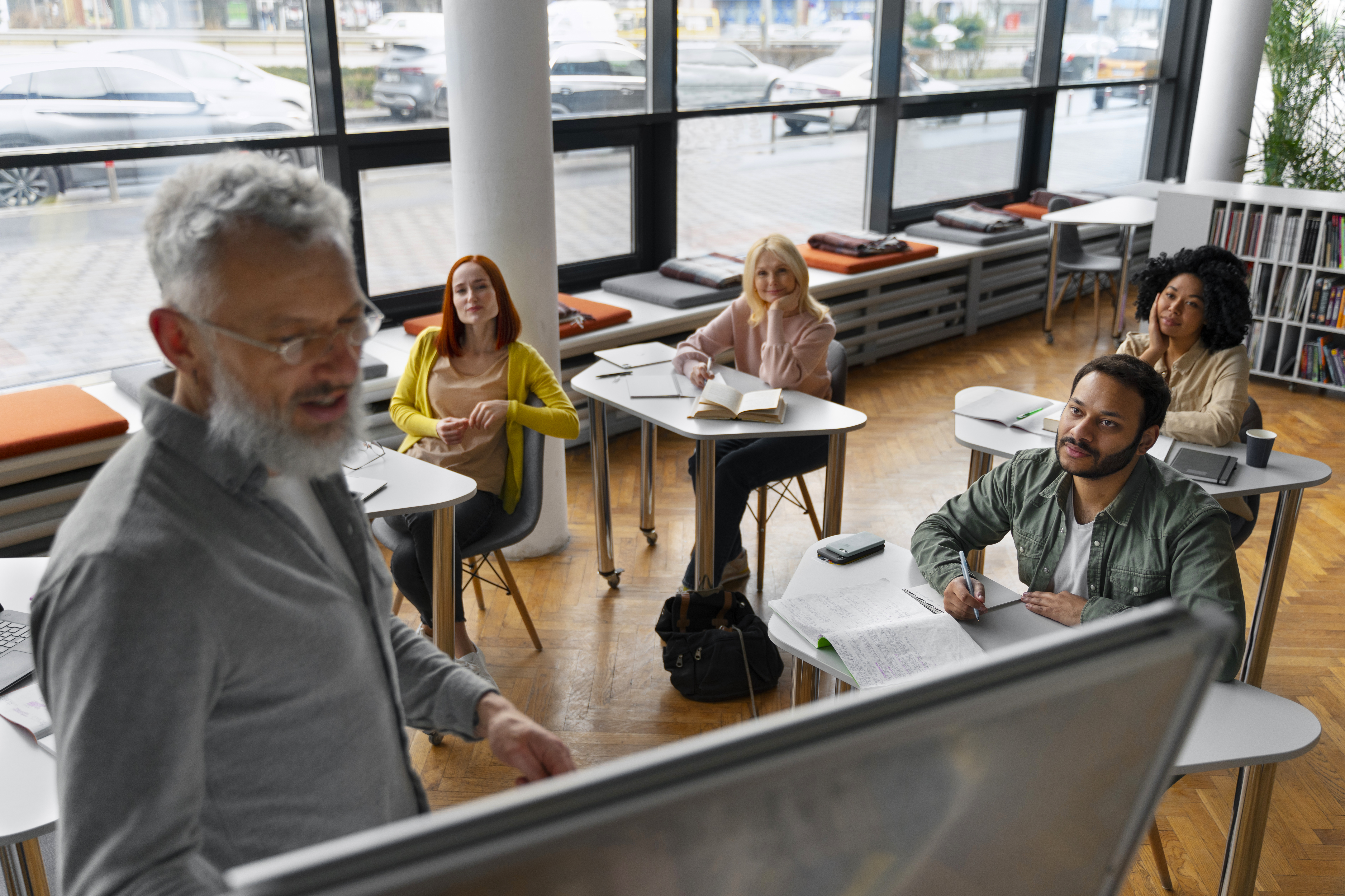Students are studying together